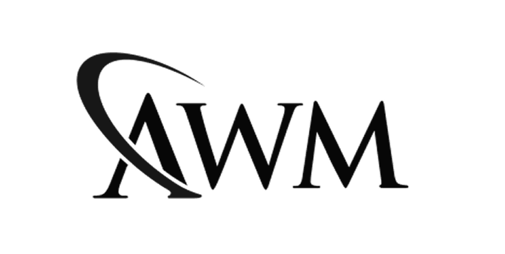 AWM logo with a swoosh around the letter A.