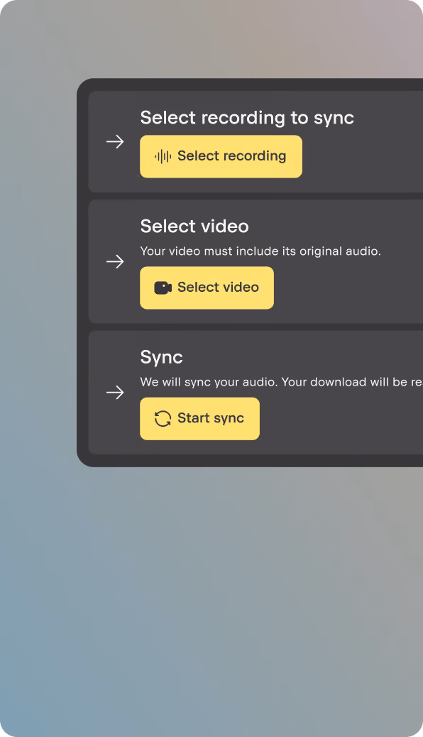 Syncing audio to video in the Nomono app