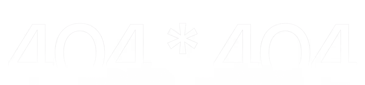 Error 404 message on a black background with half of the text obscured by noise.