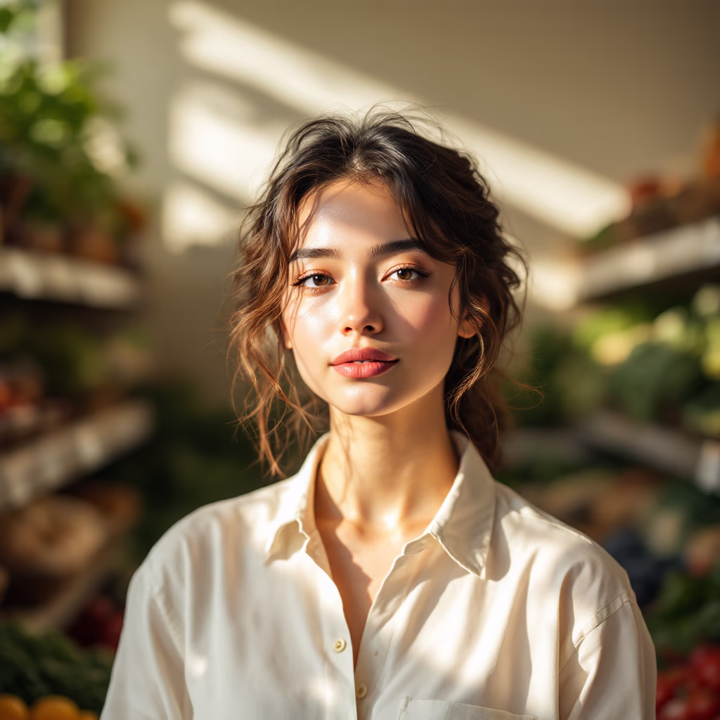 [headshot] image of customer (for a grocery store)