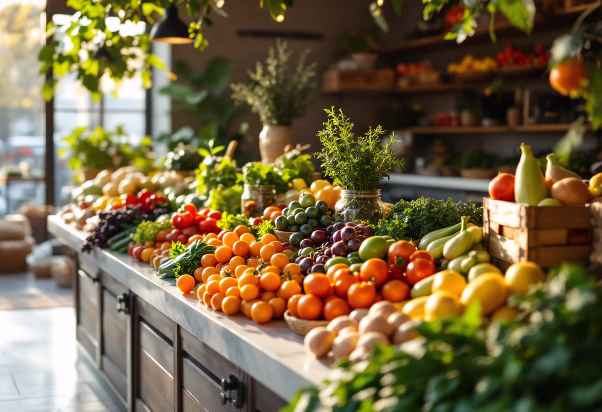image of fresh produce display (for a grocery store)