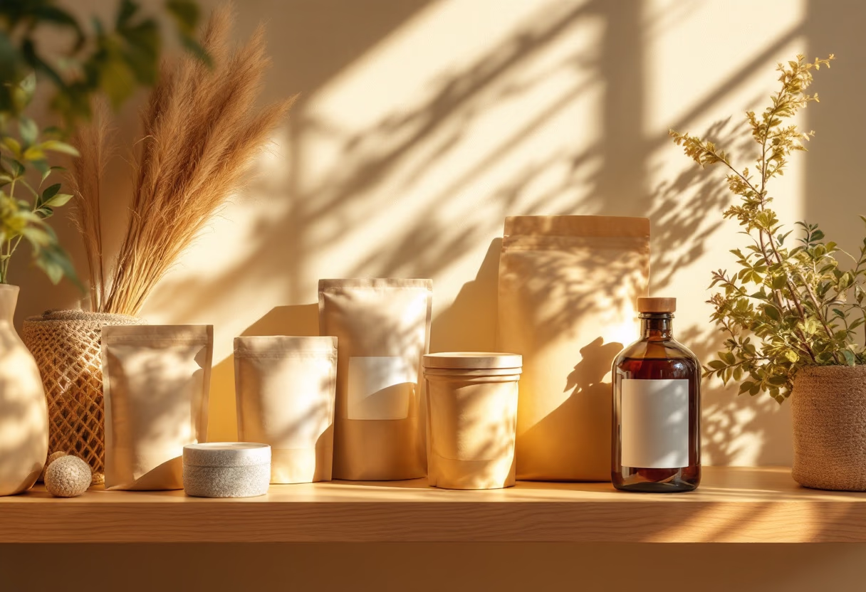 image of packaged goods shelf (for a grocery store)