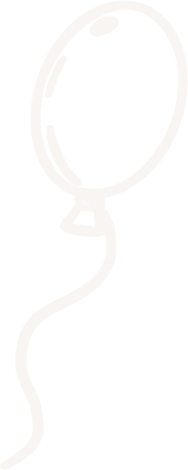 Simple beige outline of a single balloon with a wavy string on a black background.