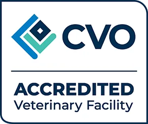College of Veterinarians of Ontario accredited veterinary facility badge.