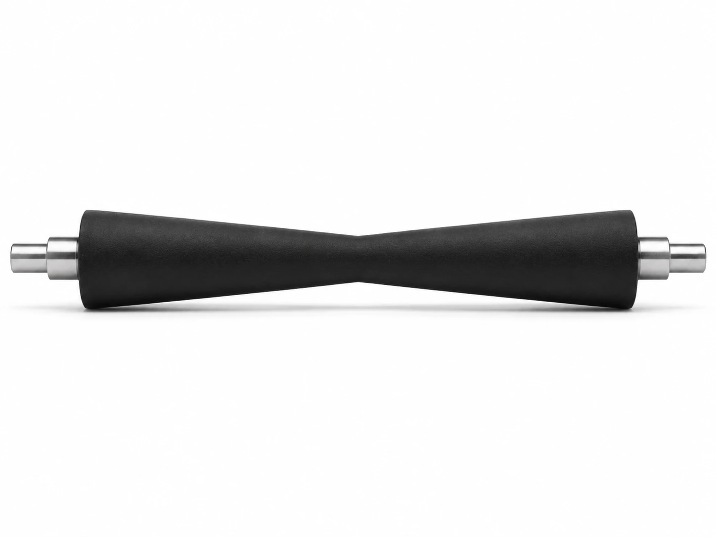 Rouleau recouvert à double conique intérieur (concave double taper), diamètre minimal au centre — Soremag, Laval (Québec)