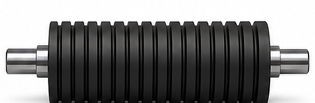 Rouleau à rainures circonférentielles (anneaux) — circumferential / ring grooved roller — Soremag, Québec