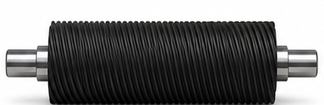 Rouleau à rainure filetée (pas de vis) — screw-thread grooved roller — Soremag, Québec