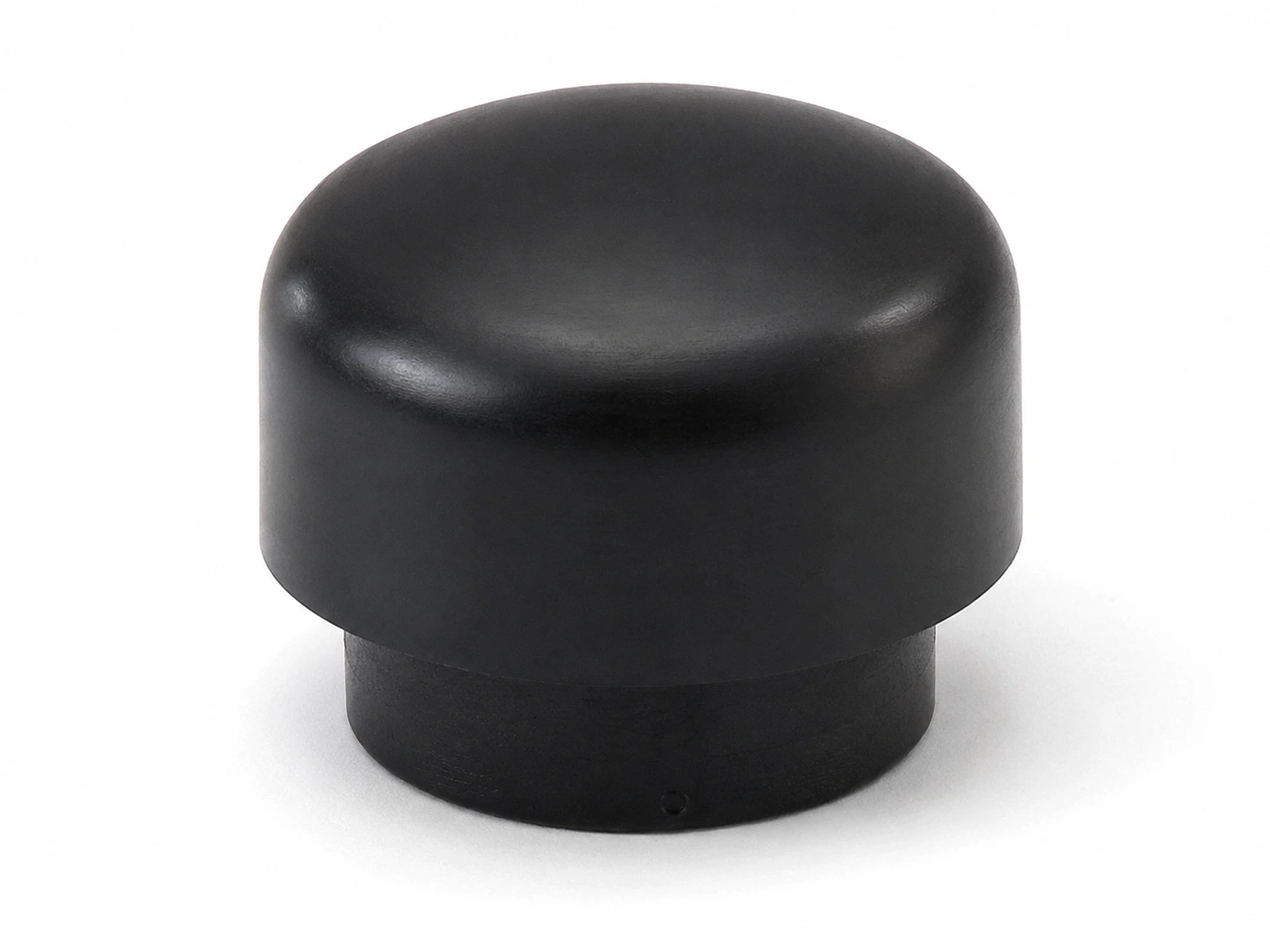Butée à tête bombée en polyuréthane noir avec base réduite emmanchée press-fit — Soremag Québec