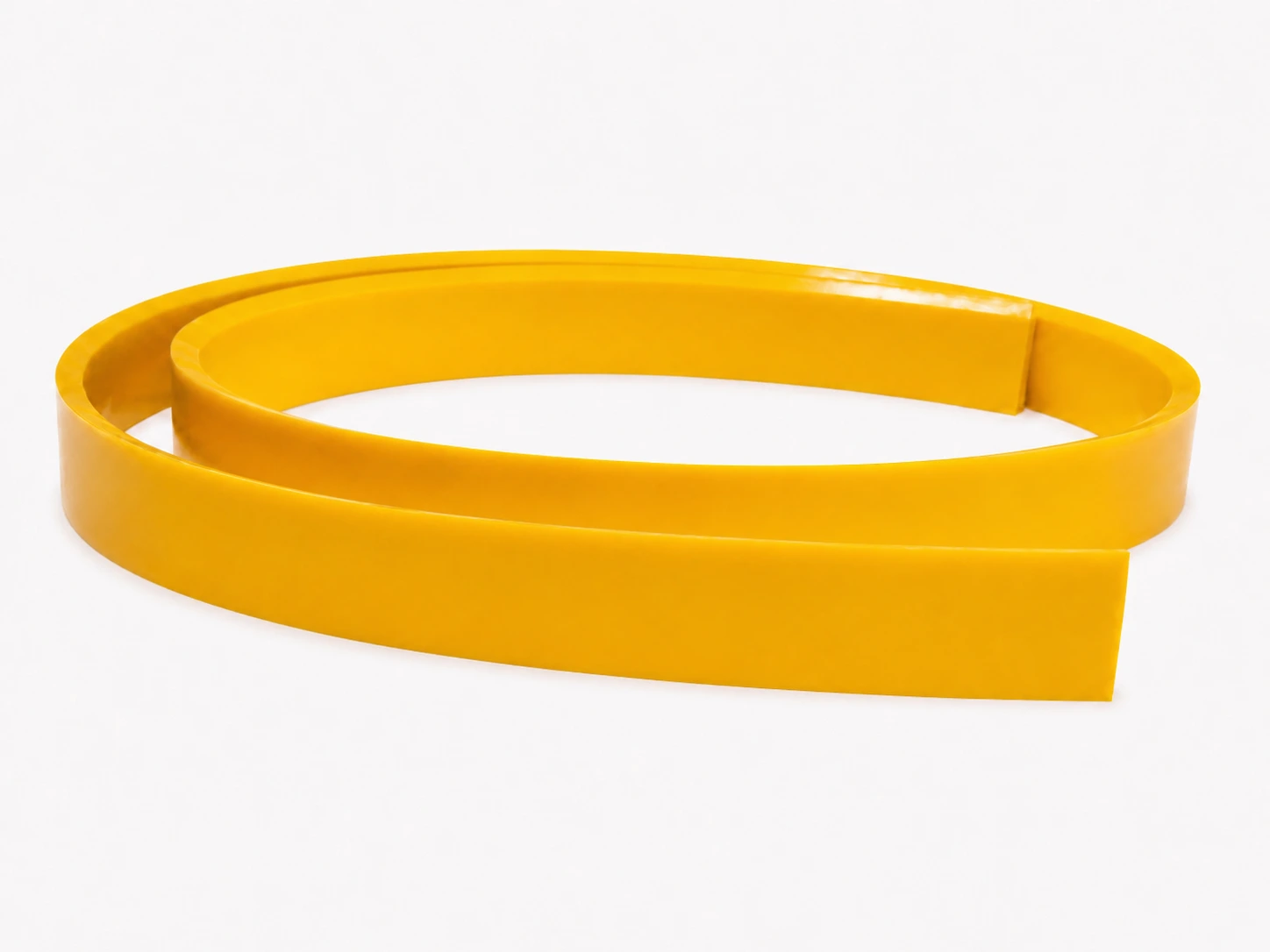 Bande de raclage en polyuréthane jaune enroulée, coulée en longueur continue à couper à la dimension