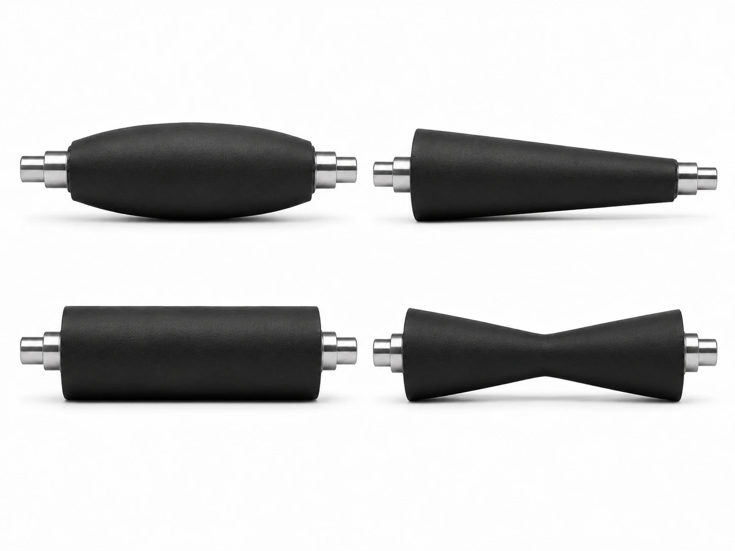 Profils de meulage de rouleaux — cylindrique (droit), bombé (crown), conique (taper) et double conique intérieur