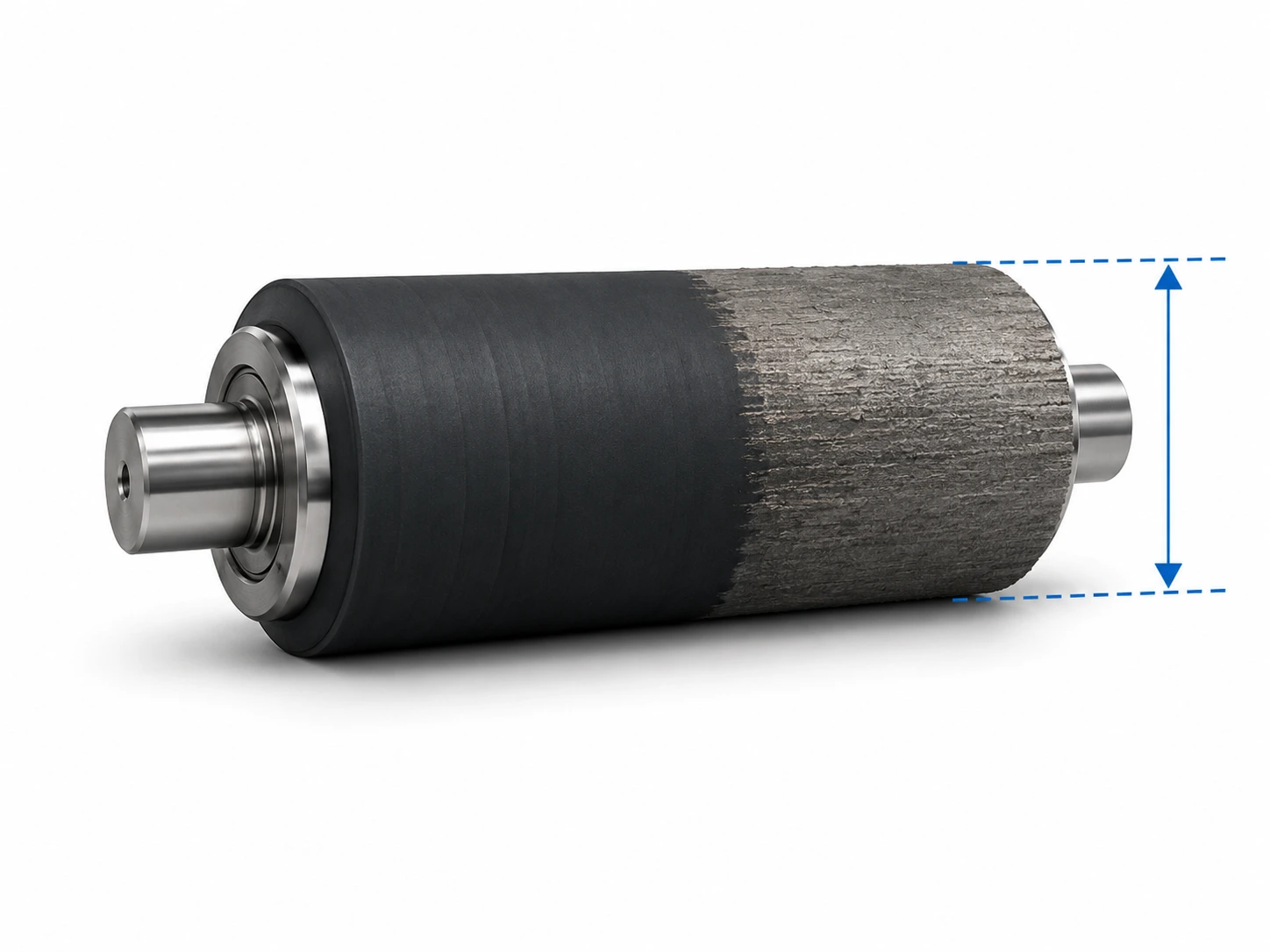 Usure inégale du recouvrement d'un rouleau (uneven cover wear) — Soremag