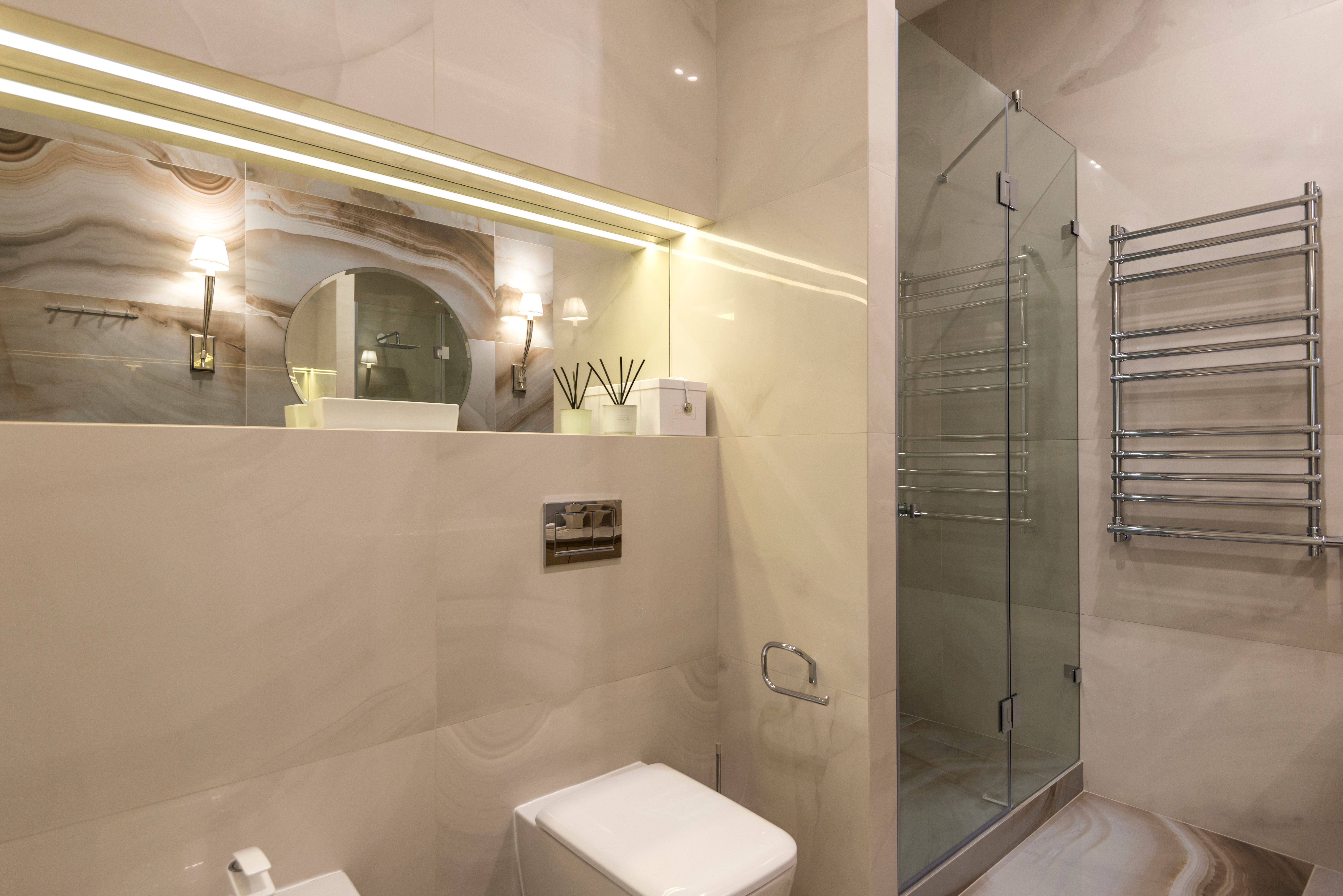 Finished modern bathroom