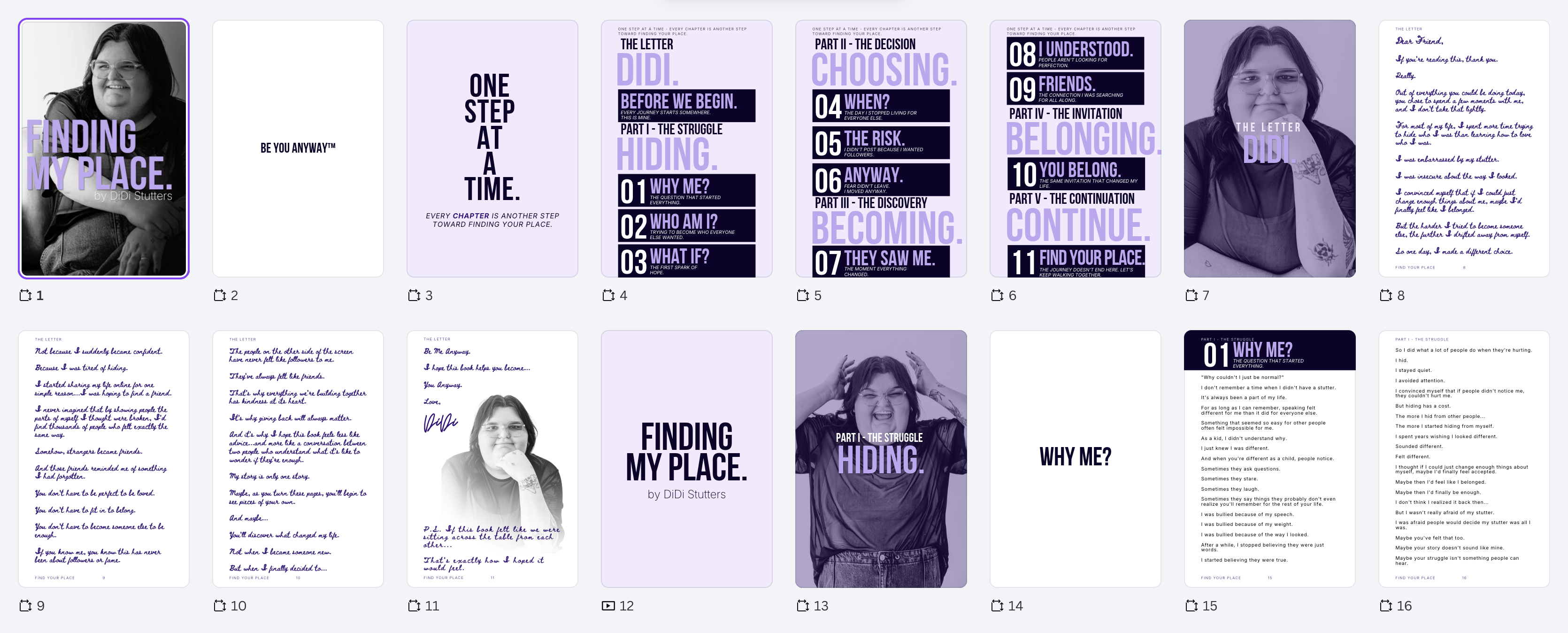 A look inside the Finding My Place book