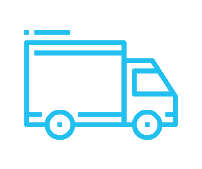 A blue truck icon