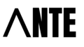 ANTE logo with stylized letter A resembling an inverted V.