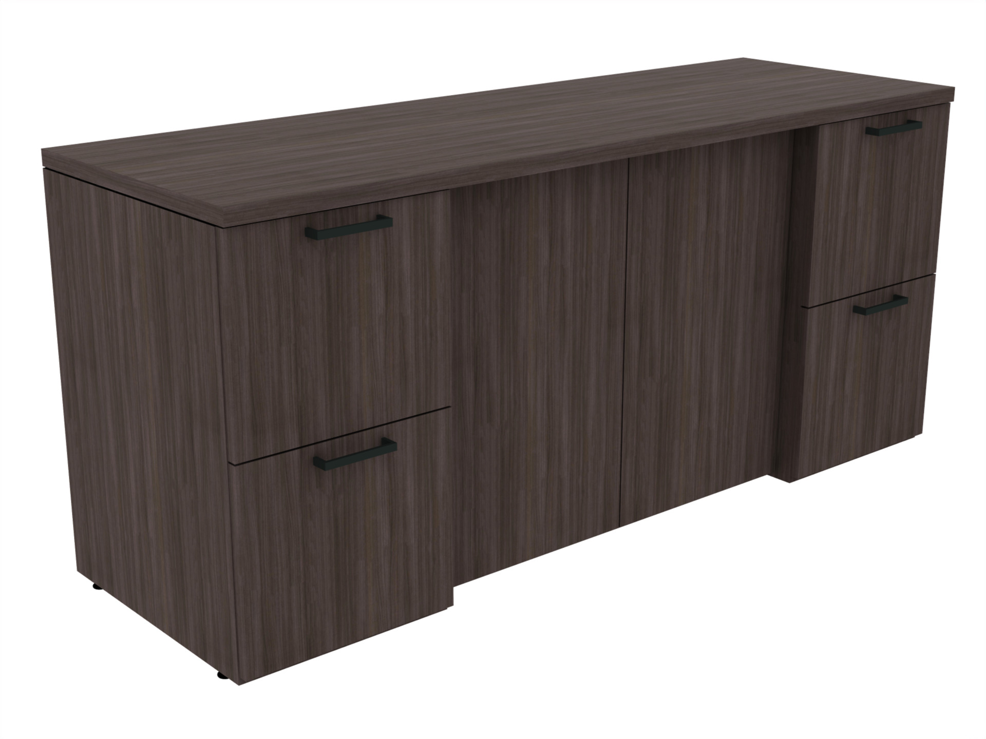 Desk-Height Door Credenza Full pedestal (4 file + shelf)