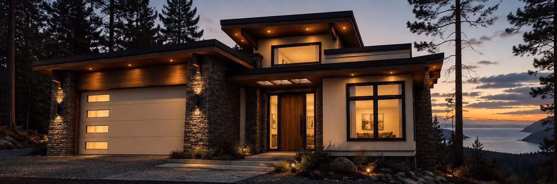 Rainstone Developments west coast modern custom home 3D rendering