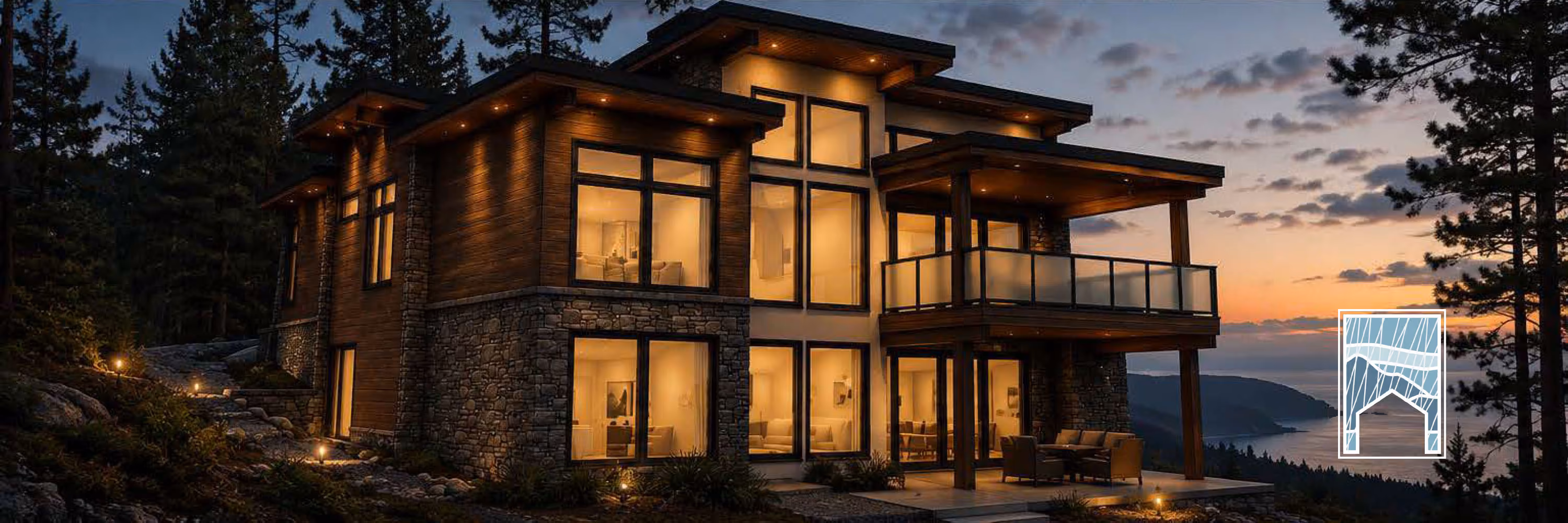 Rainstone Developments west coast modern custom home 3D rendering