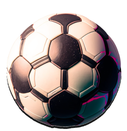 Classic black and white soccer ball with hexagonal and pentagonal panels.