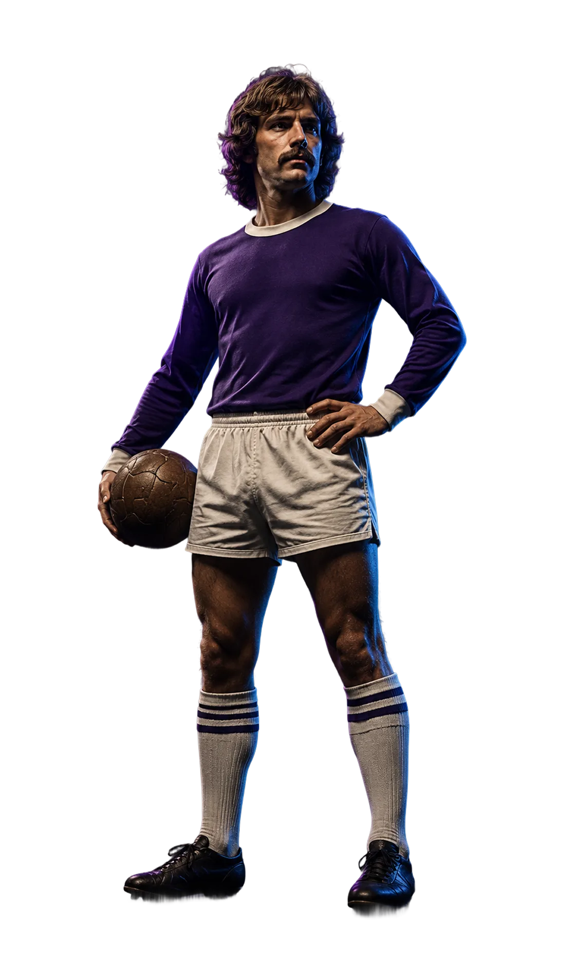 Man Holding ball. 