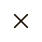 Small black square with faint brown 'X' in the center on a white background.