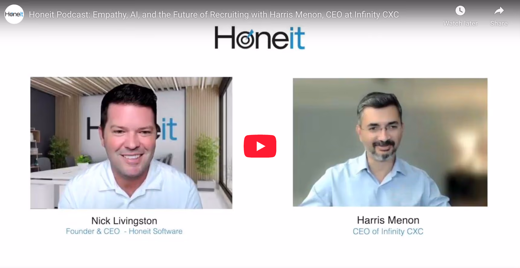 Honeit Podcast with Harris Menon - Infinity CXC