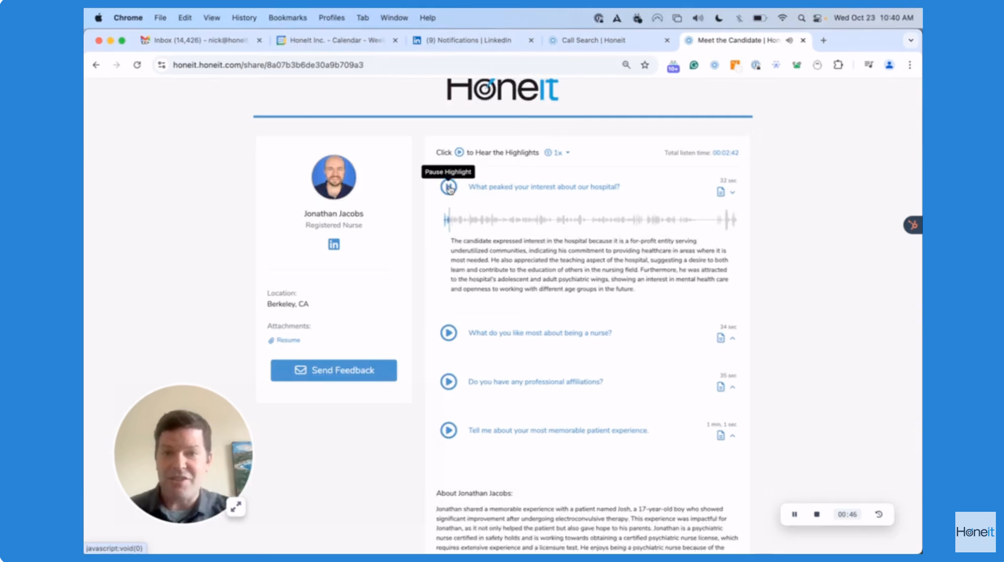 Instant Candidate Presentations - Honeit Interview Technology