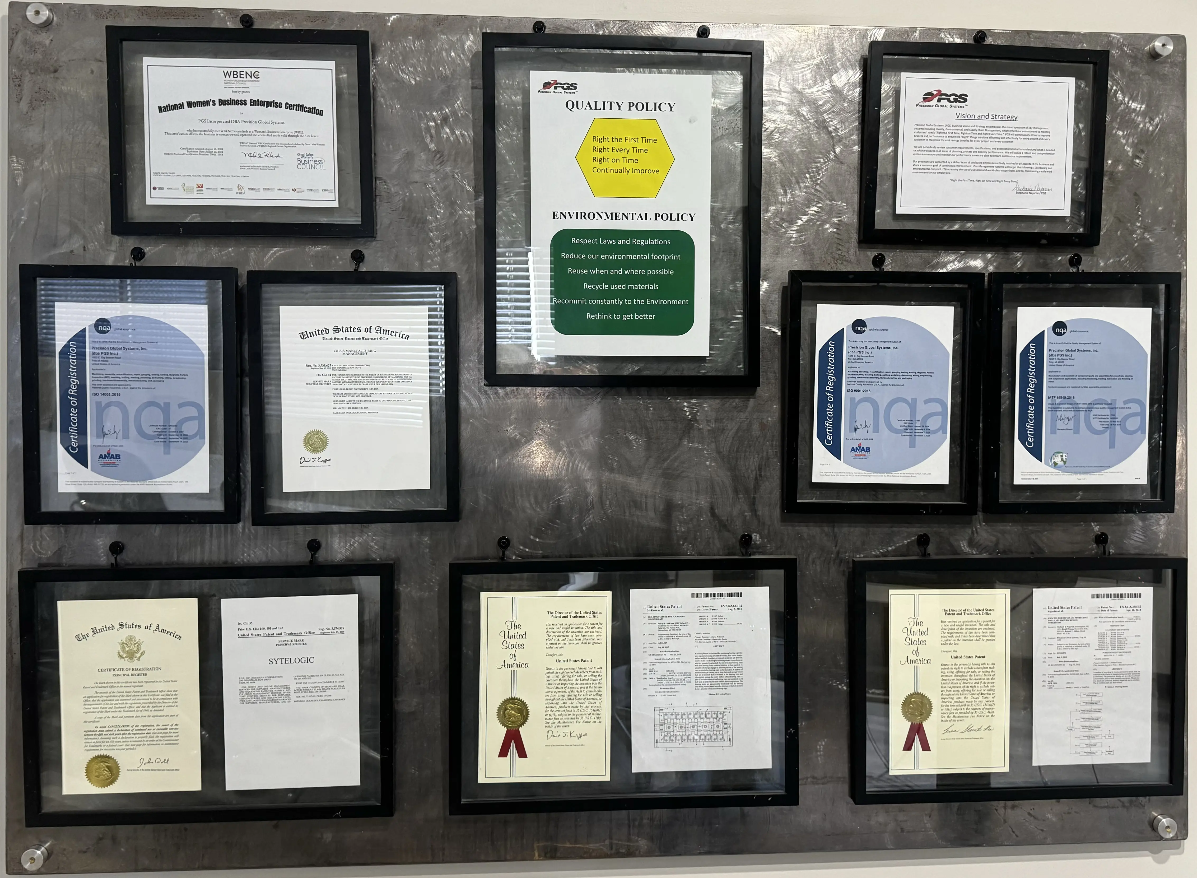 ISO certifications