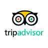 TripAdvisor owl logo with green and orange eyes above the word tripadvisor.