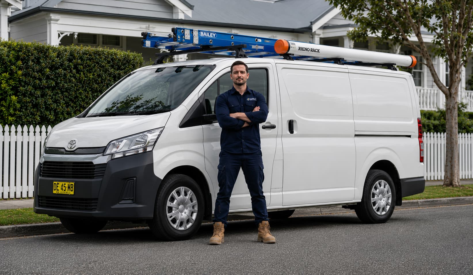 Level 2 Electrician Sydney van and team