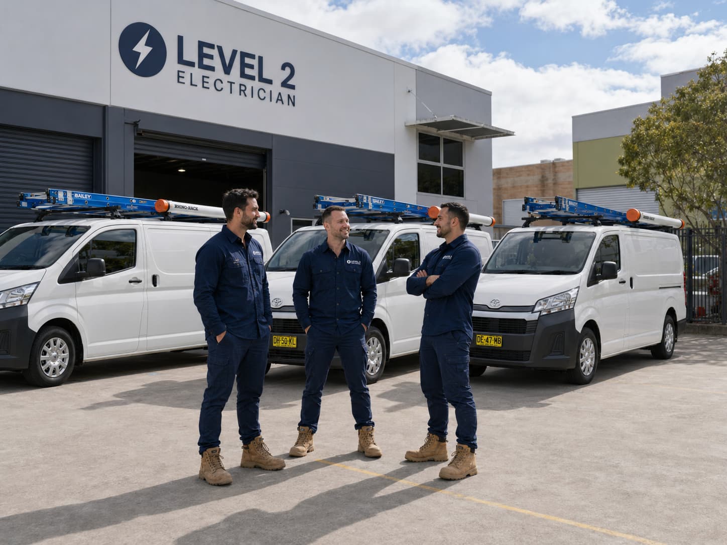 Electrician checking live switchboard panel