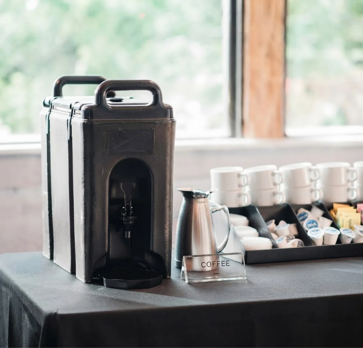 Coffee Thermos on the table