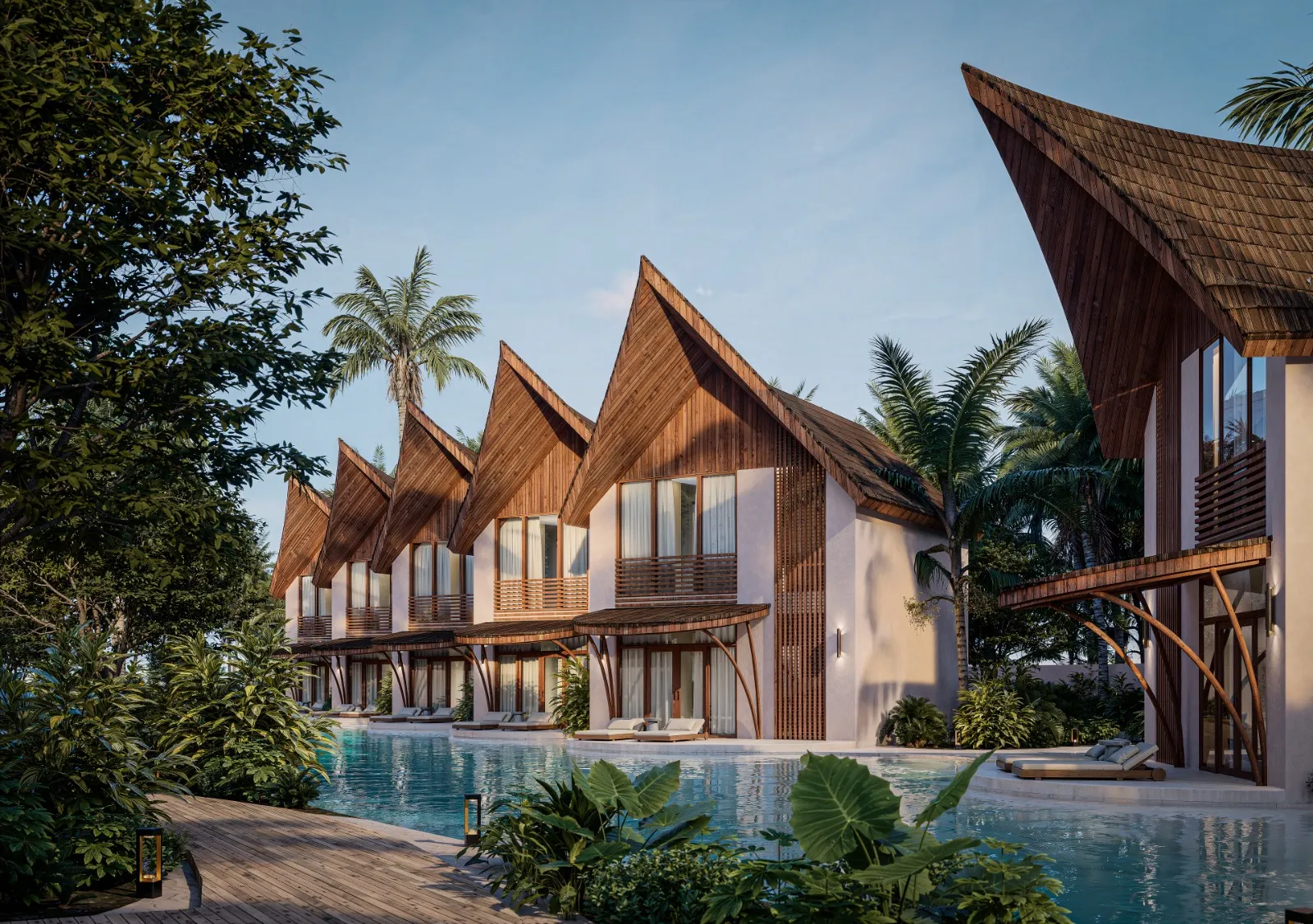 One-bedroom rowhouse villa