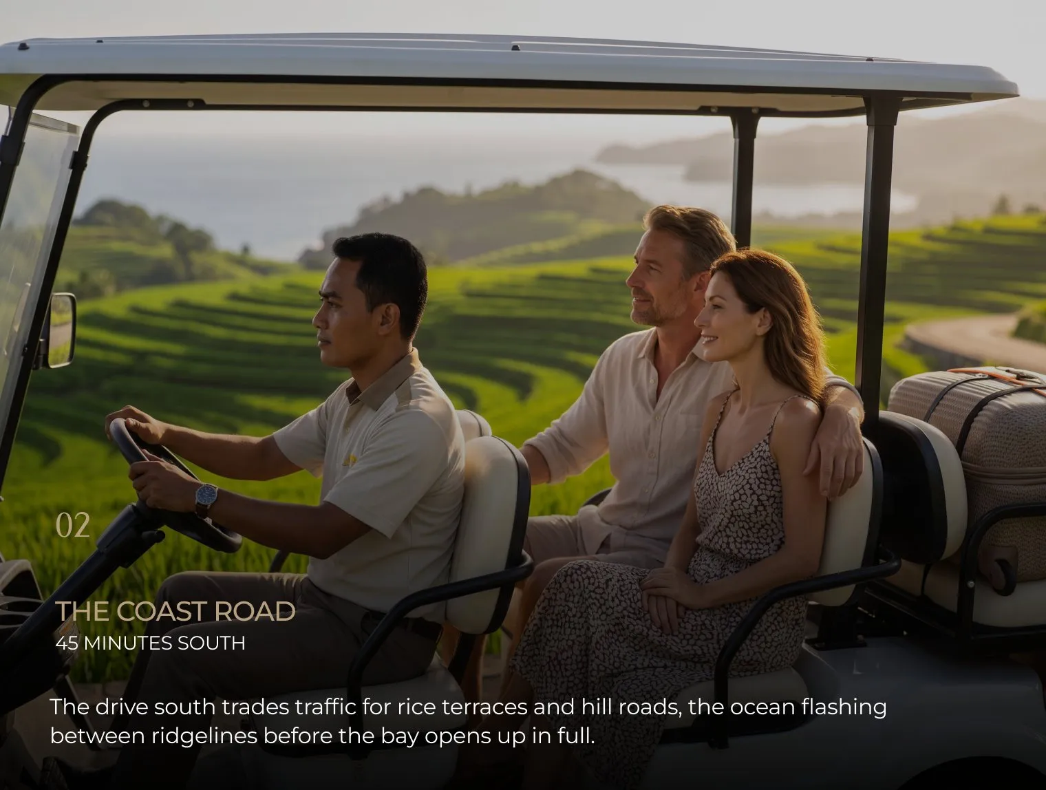 The coast road — 45 minutes south