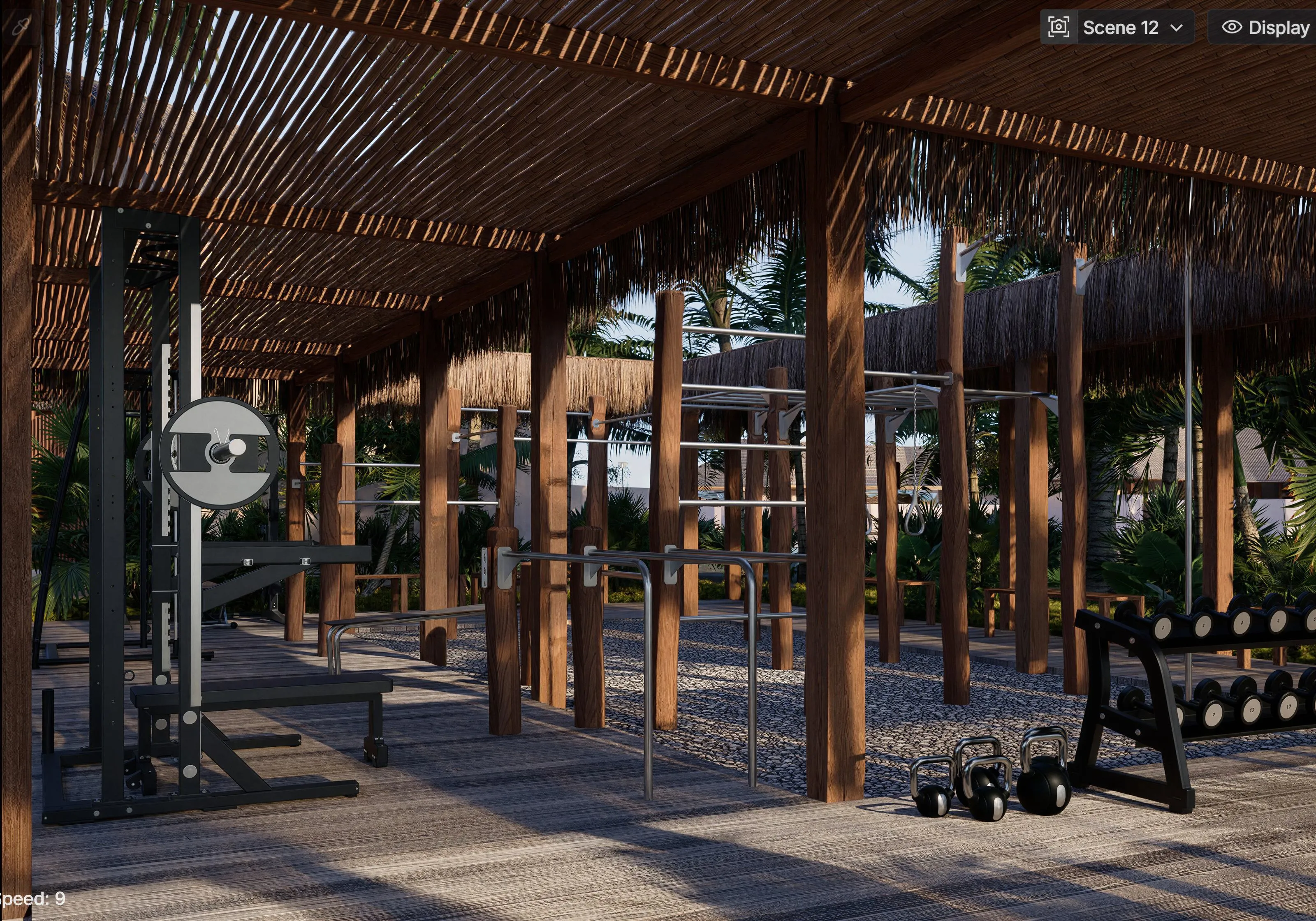Jungle gym and performance centre at Tampah Beach Villas