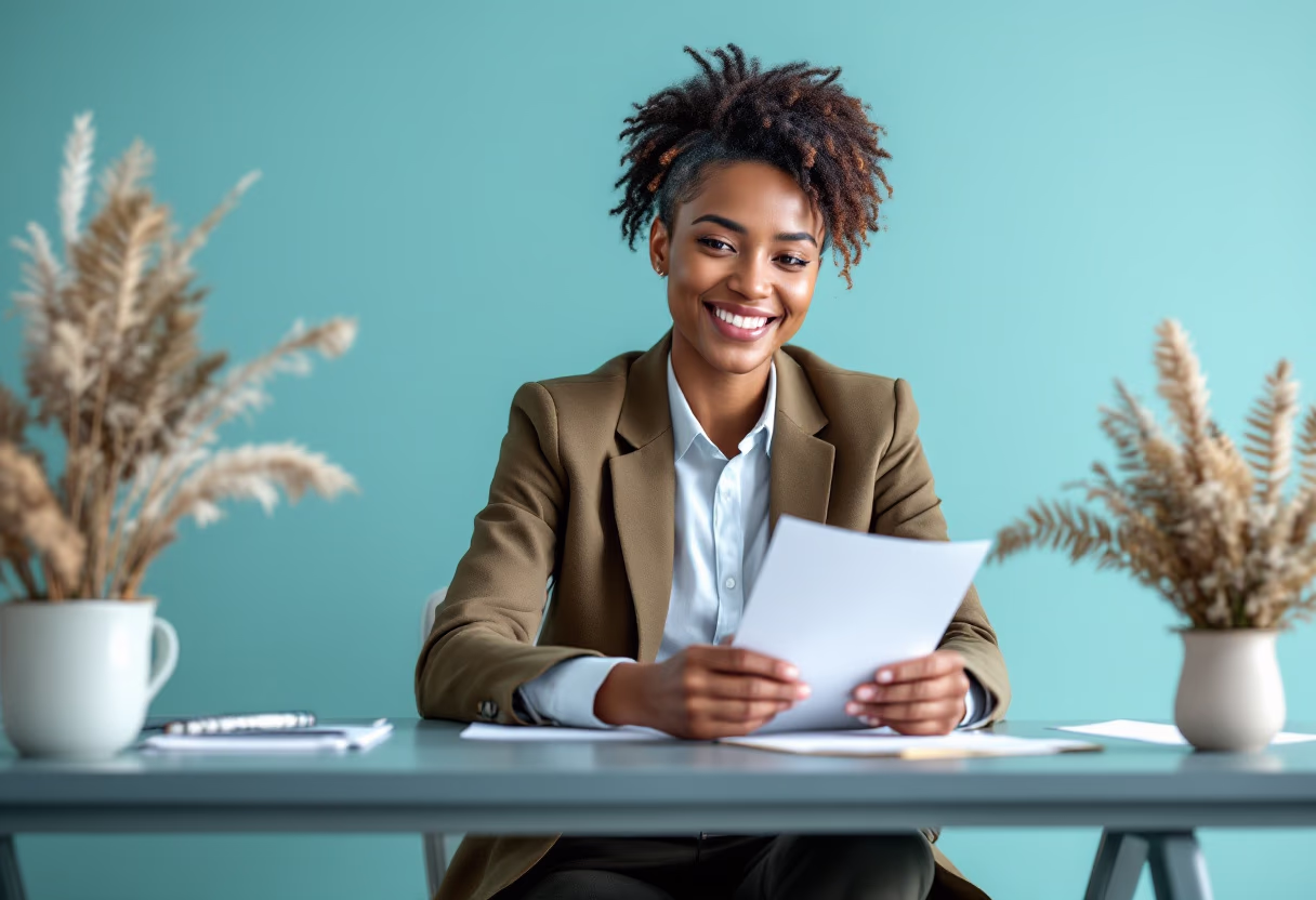 image of an agent assisting a client