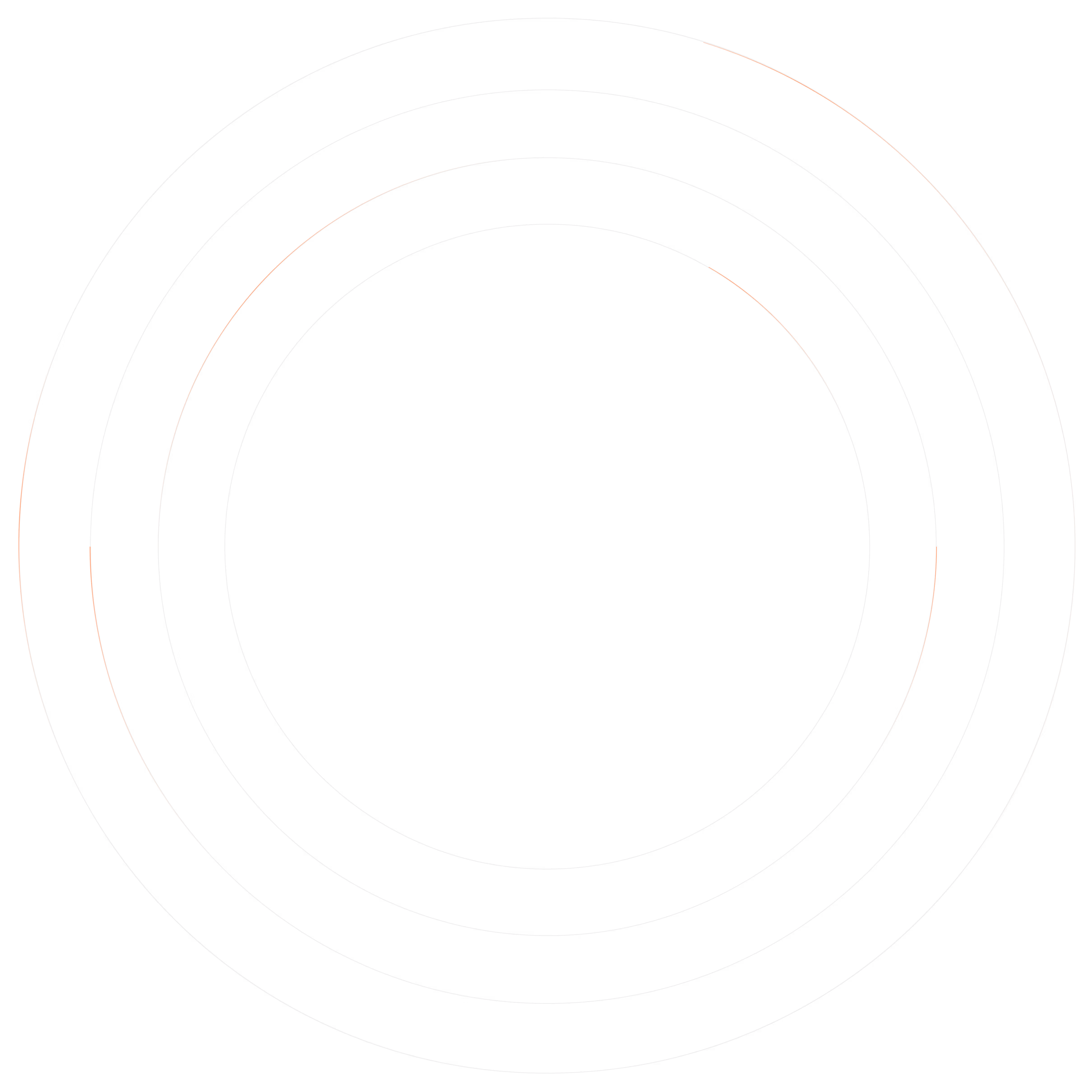 Abstract pattern of five concentric circles with thin lines on a black background.