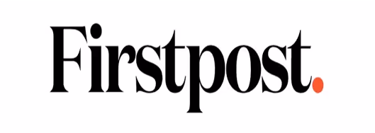Firstpost logo with black text and a red period at the end.