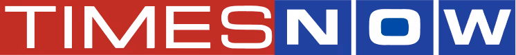 TIMESNOW text logo with TIMES in white on red background and NOW in white on dark blue blocks.