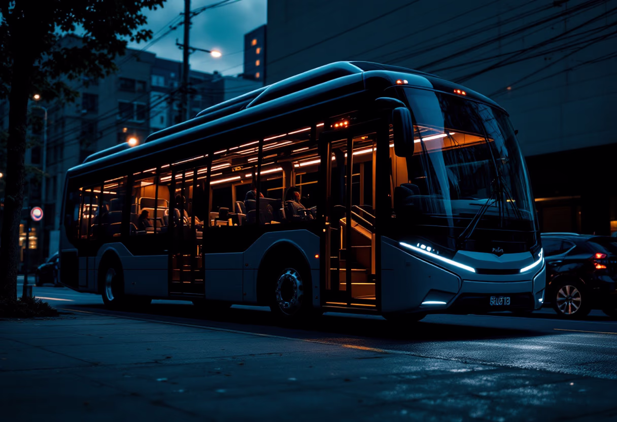 image of wheelchair-accessible bus for a public transportation company