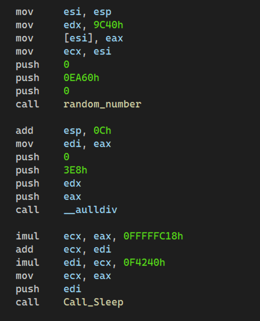 Function in RustDown that implements the Sleep functionality