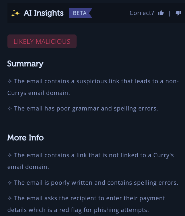 AI powered phishing investigation solution