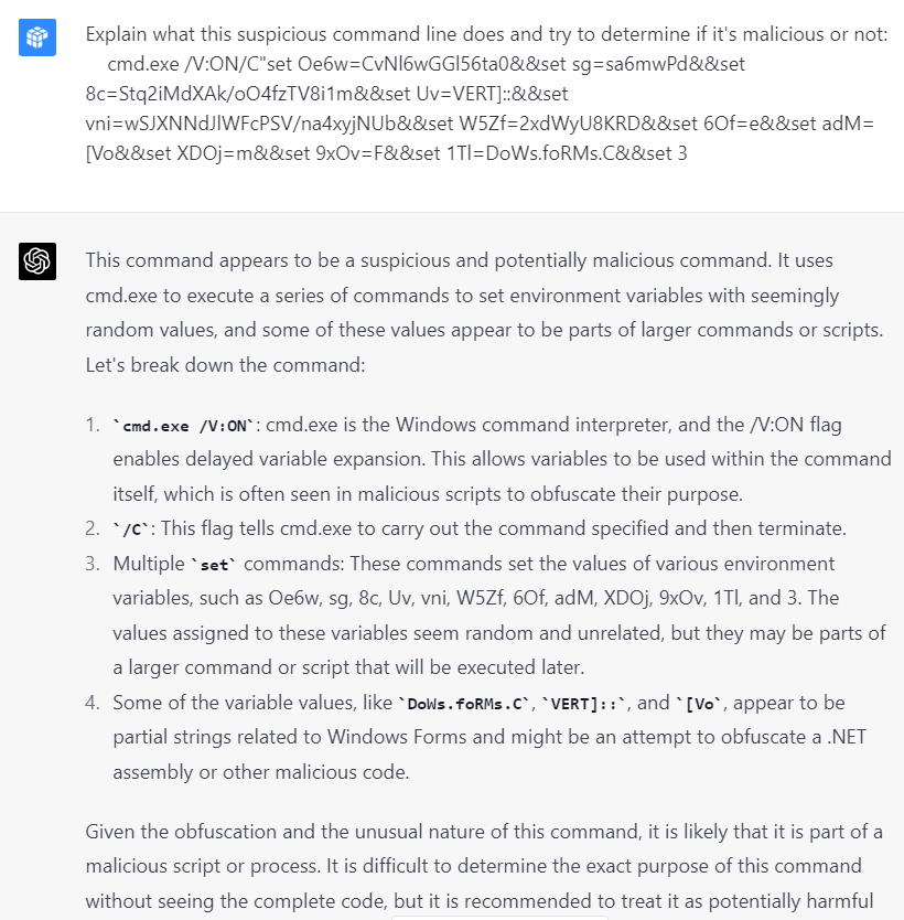 investigate command line chatgpt