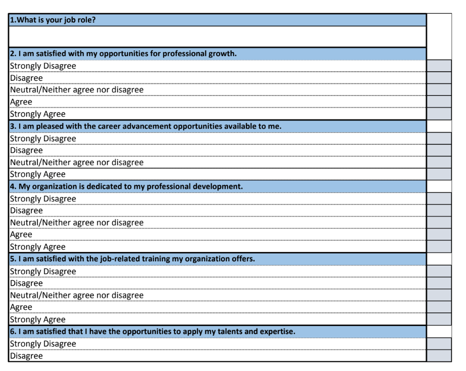 Employee Satisfaction survey.xls