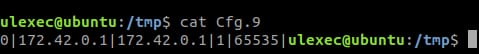 his configuration file is located at /tmp/Cfg.9
