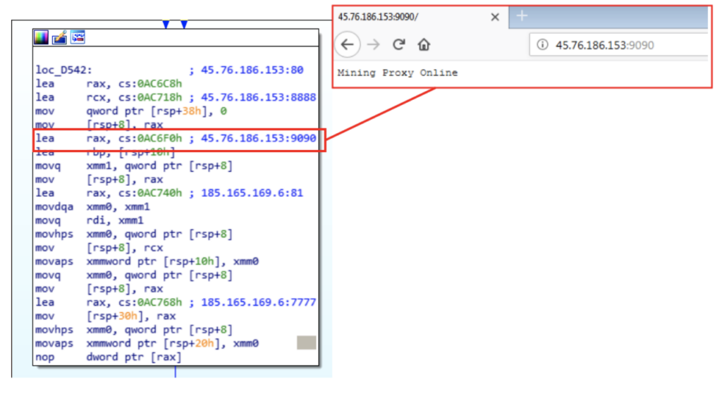 the Stratum mining protocol and connects to a XMRig proxy