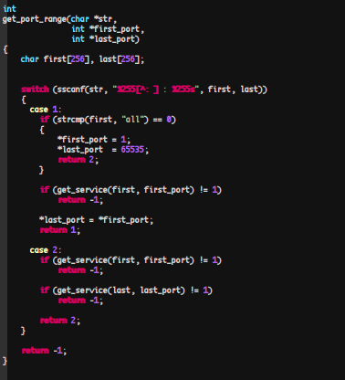 Pnscan's get_port_range Function
