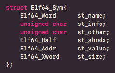 ELF Symbol structure