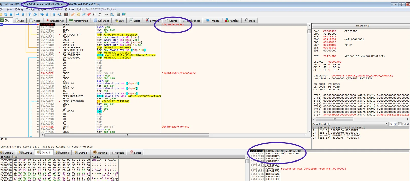 example of reverse engineering a packed file manually